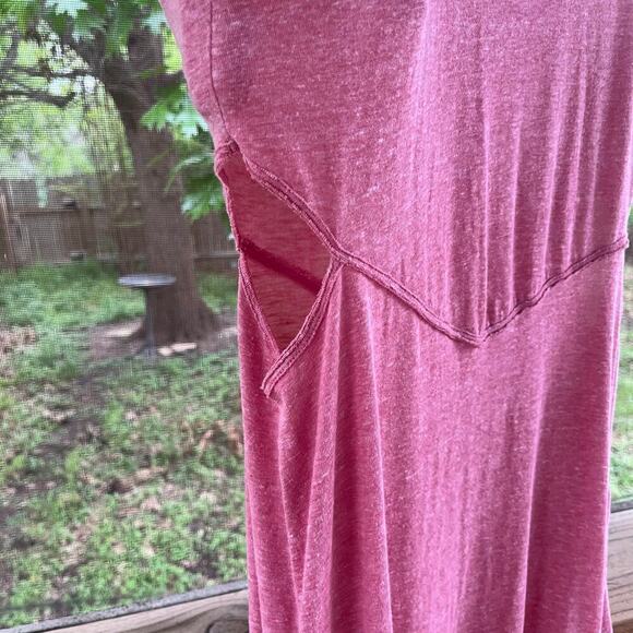 Free People Beach Pink Side Cutout Maxi Dress Sleeveless Size S - Picture 4 of 9